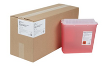 Load image into Gallery viewer, Sharps Container McKesson Prevent® Translucent Red Base 10-3/4 H X 10-1/2 W X 4-3/4 D Inch Horizontal Entry 1.25 Gallon