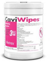 Load image into Gallery viewer, CaviWipes™ Surface Disinfectant Premoistened Alcohol Based Manual Pull Wipe 160 Count Canister Alcohol Scent NonSterile