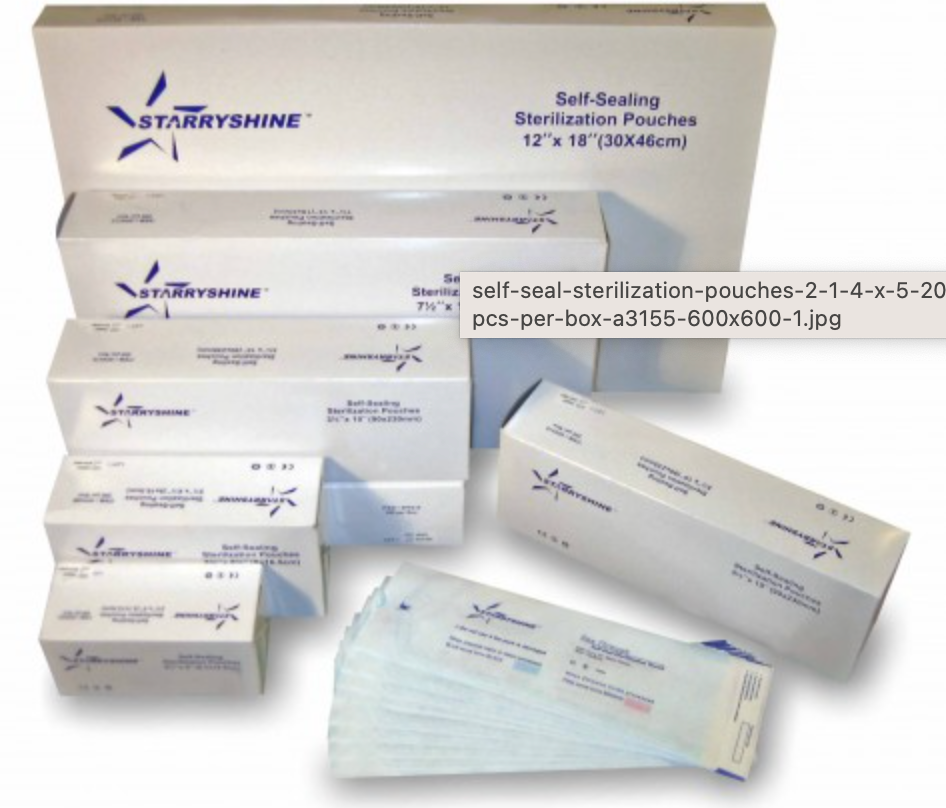 11-Self Seal Sterilization Pouches – 16 Popular Sizes Available